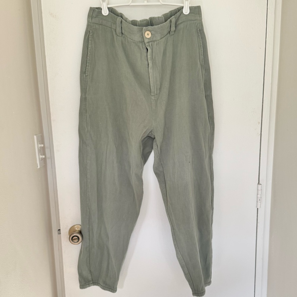 Soluna Collective Olive Corduroy Trousers 1x